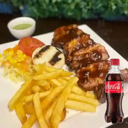 Combo Costillas BBQ + Coca Cola Original 400 ml