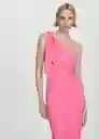 Vestido Lazaro Rosa Talla 18 Mujer Mango