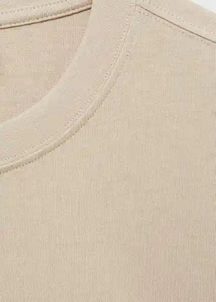 Camiseta Anouk Crudo Talla S Hombre Mango
