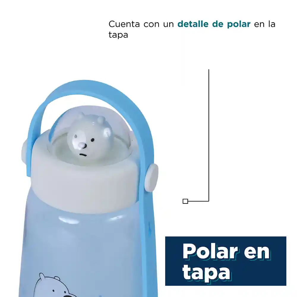 Cilindro we Bare Bears Collection Con Decoración Azul Miniso