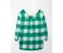 Camisa Mujer Verde Talla XX-Small American Eagle