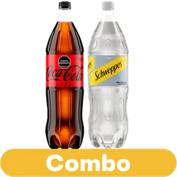 Combo Soda Schweppes 1.5L + Gaseosa Coca-Cola Zero 1.5L