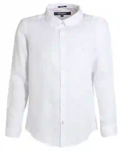 Camisa Lino Basic Blanco Talla S Hombre Chevignon