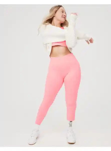 Leggings Aerie Rosado Talla MED REGULAR American Eagle