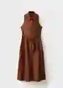 Vestido Show Marrón Talla M Mujer Mango