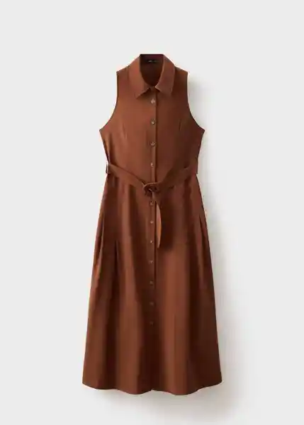 Vestido Show Marrón Talla M Mujer Mango