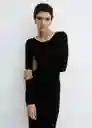 Vestido Shadowin Negro Talla XL Mujer Mango