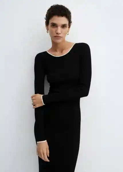 Vestido Shadowin Negro Talla XL Mujer Mango