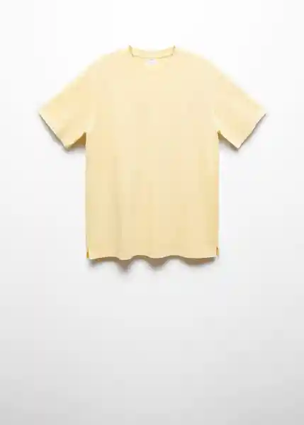 Camiseta Sugar Amarillo Pastel Talla XL Hombre Mango