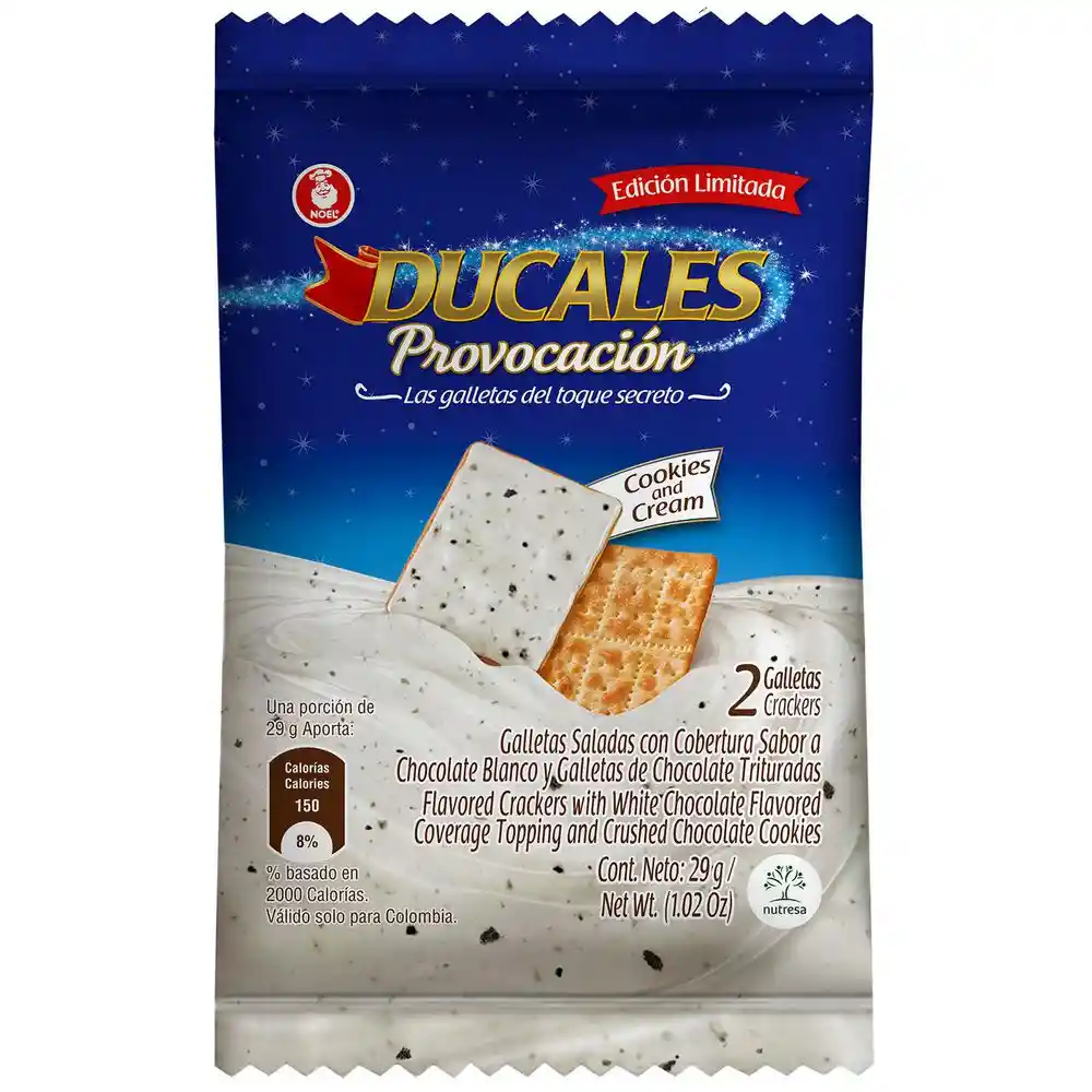 Ducales Galletas Provocación con Cobertura de Chocolate Blanco