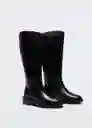 Bota Rider Negro Talla 40 Mujer Mango