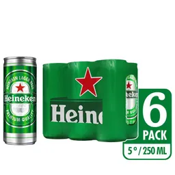 Heineken Cerveza Premium Six Pack en Lata