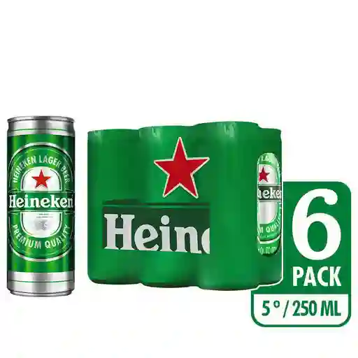 Heineken Cerveza Premium Six Pack en Lata
