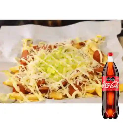 Salchipapa Sencilla 4-5 Personas +Cocacola Org 1.5L