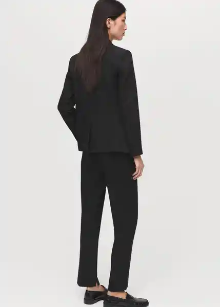 Pantalón Boreal Negro Talla 38 Mujer Mango