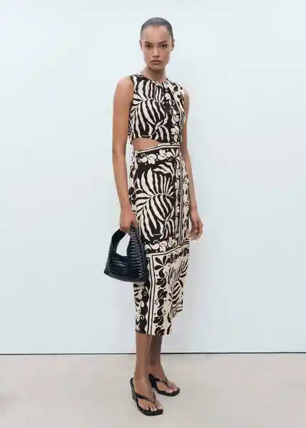 Vestido Olimpio Negro Talla S Mujer Mango