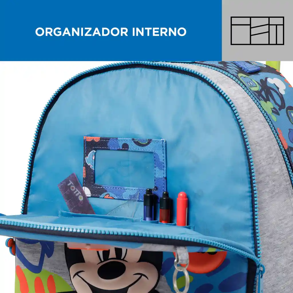 Totto Morral Rue Bomper Mickey Color Azul L 8Fv