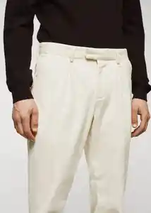 Pantalón Apollo Offwhite Talla 44 Hombre Mango