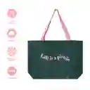 Bolsa de Compras Life is a Picnic Verde Miniso