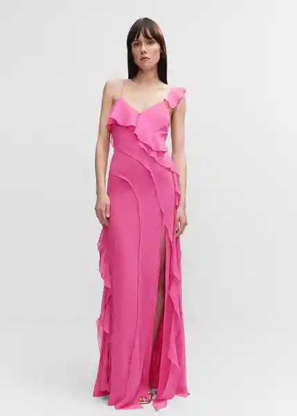 Vestido Nora Fucsia Talla S Mujer Mango