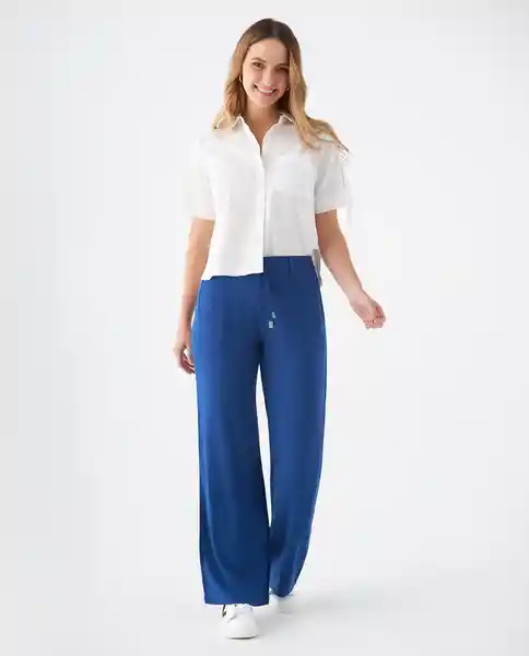 Pantalón Azul Aurelia Medio Talla XL 439F033 Esprit