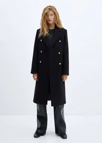 Abrigo Solete Azul Noche Talla XS Mujer Mango