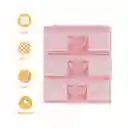 Organizador de Plástico Bicolor Con 3 Cajones Rosa Miniso