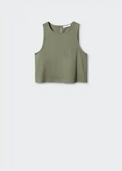 Top Cintia Khaki Talla XS Mujer Mango