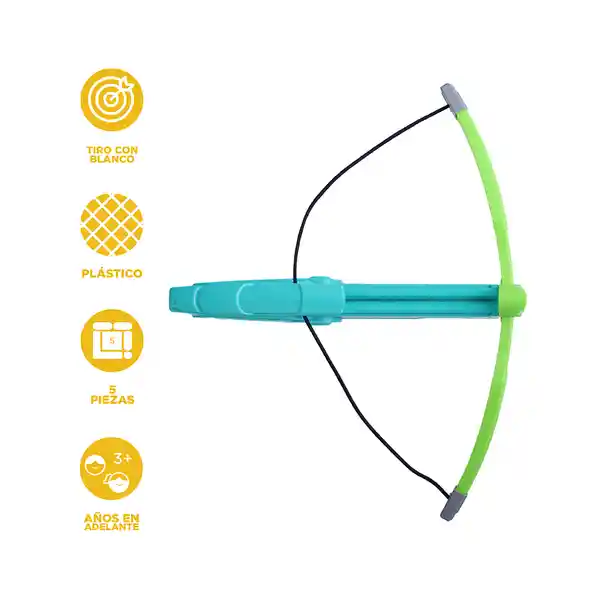 Pistola Multicolor Con Tiro Miniso