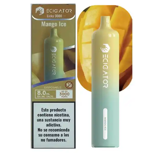 Ecigator Vapeador Mango Ice 3000 Puffs 5%