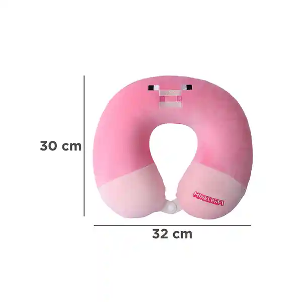 Almohada de Viaje Para el Cuello de Espuma Minecraft Rosa Miniso