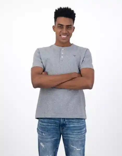 Camiseta Gris Talla Small Hombre American Eagle