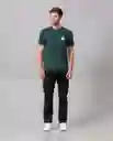 Camiseta Hombre Verde Gablete Ultraoscuro Talla S 33414 Rifle