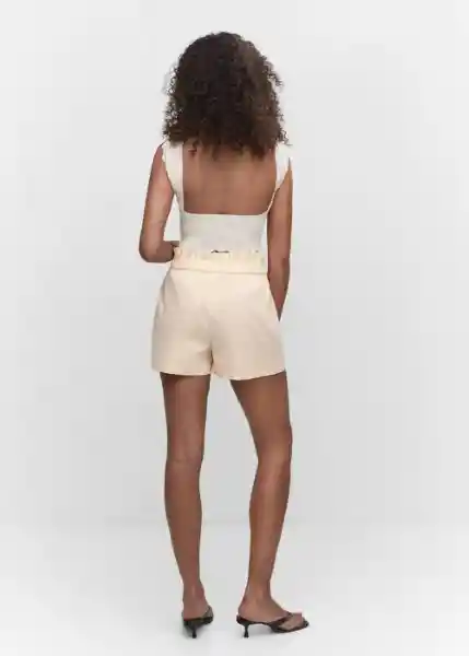 Short Paper Crudo Talla L Mujer Mango