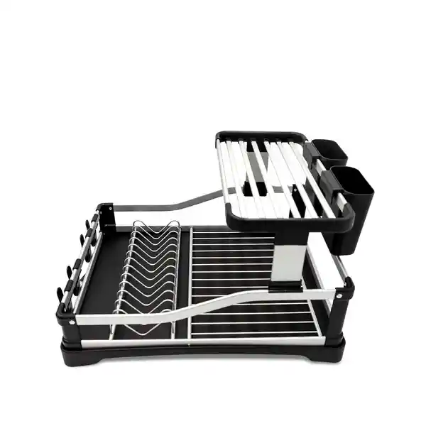 Escurridor Negro Doble 53.2 x 36.8 x 26.5 Ambiente Gourmet
