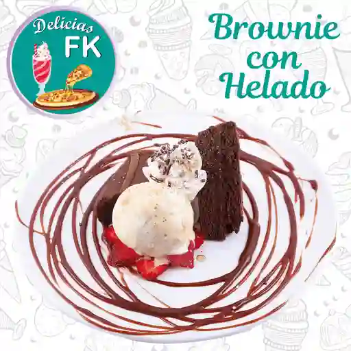 BROWNIE con HELADO