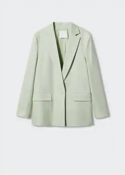 Blazer Americana Paula Verde Pastel Talla S Mujer Mango