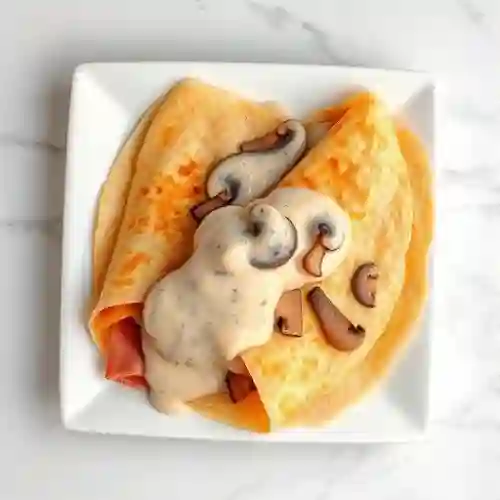 Crepe de Jamón, Queso y Champiñones