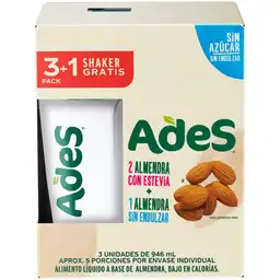 AdeS  Bebida Leche Almendra Gts Shaker946 Ml