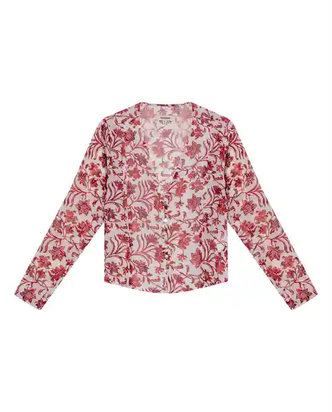 Blusa Longsleeve Blanco Celaje Claro Talla L Chevignon