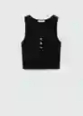 Top Ray Negro Talla S Mujer Mango