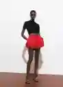 Short Bellini Rojo Talla 38 Mujer Mango