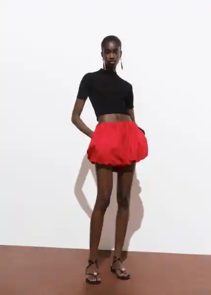 Short Bellini Rojo Talla 38 Mujer Mango