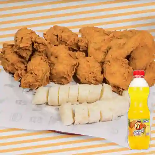 Combo Alitas 8 Piezas + Hit Naranja Piña 500 ml