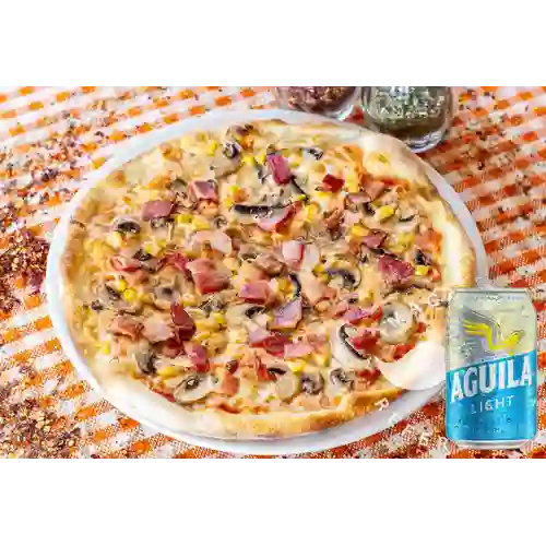 Combo Pizza Combinada + Cerveza Aguila Light Lta 330ml