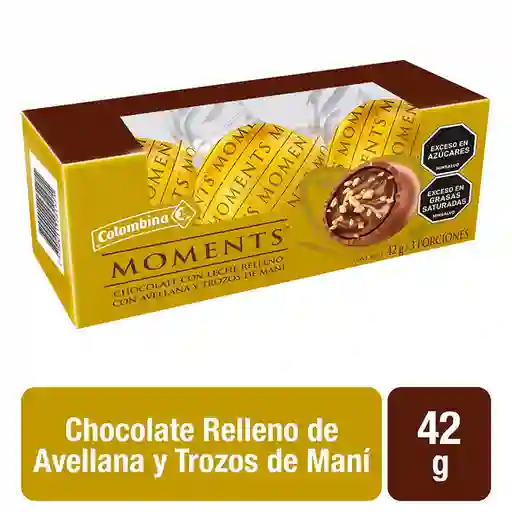 Moments Chocolate Relleno con Avellanas y Maní