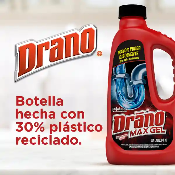 Drano Max Gel Destapa Caño Líquido 946 mL