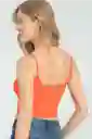 Crop Top Tiras Malibu Color Naranja Talla L Ragged