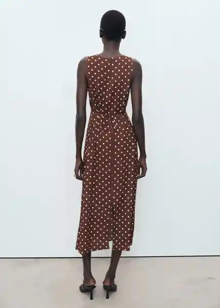 Vestido Greeny Marrón Talla M Mujer Mango