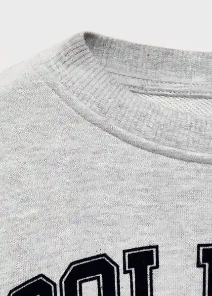 Buzo Sudadera Cambri Gris Medio Vigore Talla 10 Niña Mango
